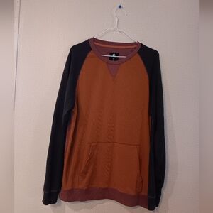 Billabong Men's Crewneck Sweater - Black and Brown Sz M